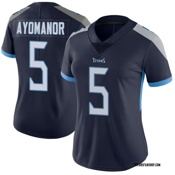 Women's Elic Ayomanor Tennessee Titans Limited Navy Vapor Untouchable Jersey