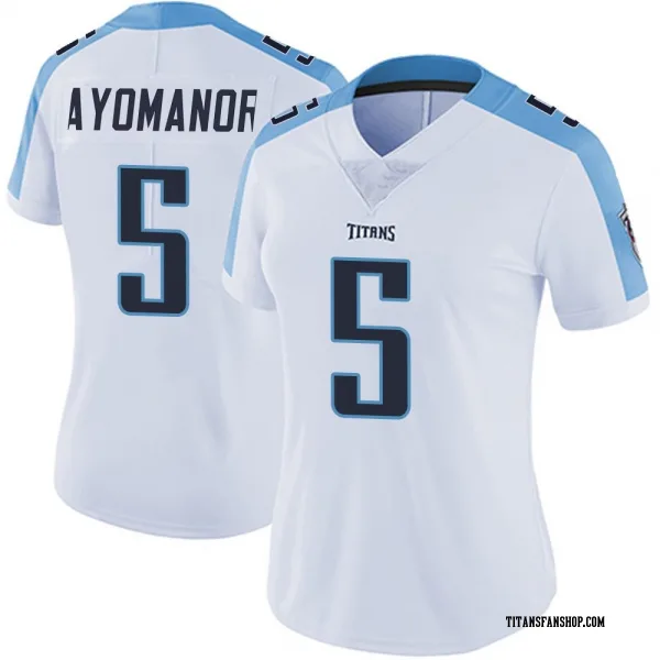 Women's Elic Ayomanor Tennessee Titans Limited White Vapor Untouchable Jersey