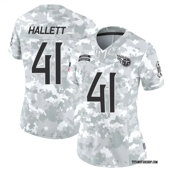 Women's Erick Hallett Tennessee Titans Limited Arctic Camo 2024 Salute to Service Jersey