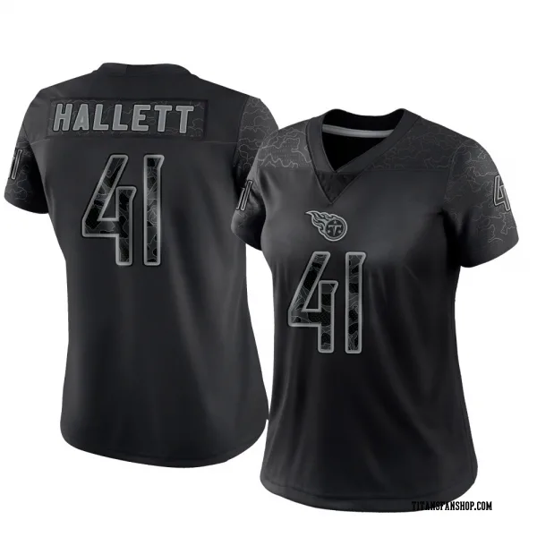 Women's Erick Hallett Tennessee Titans Limited Black Reflective Jersey