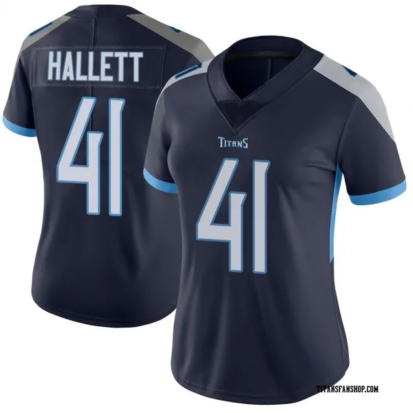 Women's Erick Hallett Tennessee Titans Limited Navy Vapor Untouchable Jersey