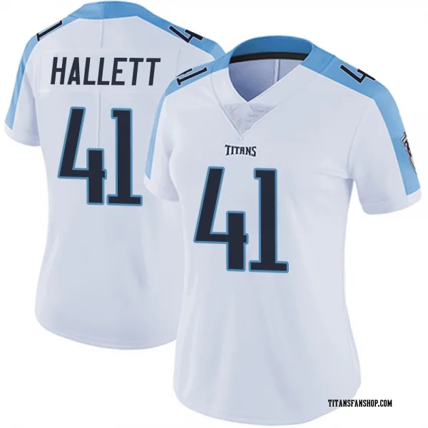 Women's Erick Hallett Tennessee Titans Limited White Vapor Untouchable Jersey