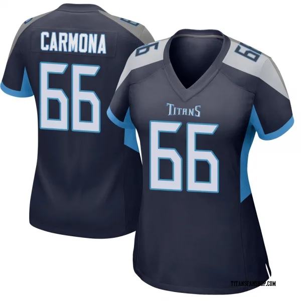 Women's Fernando Carmona Tennessee Titans Game Navy Jersey