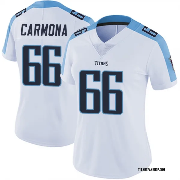 Women's Fernando Carmona Tennessee Titans Limited White Vapor Untouchable Jersey