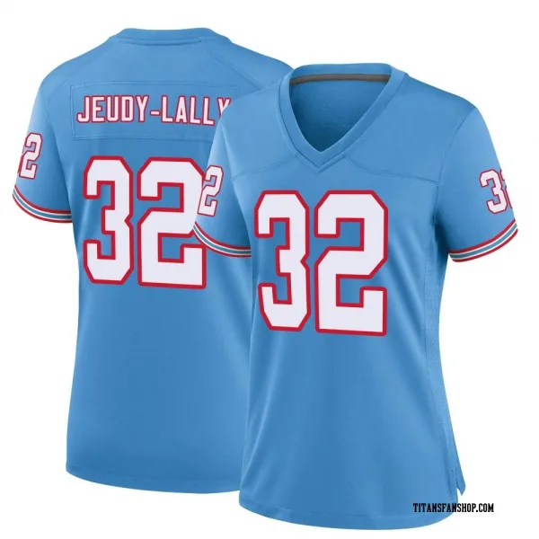 Women's Gabe Jeudy-Lally Tennessee Titans Game Light Blue Oilers Throwback Alternate Jersey