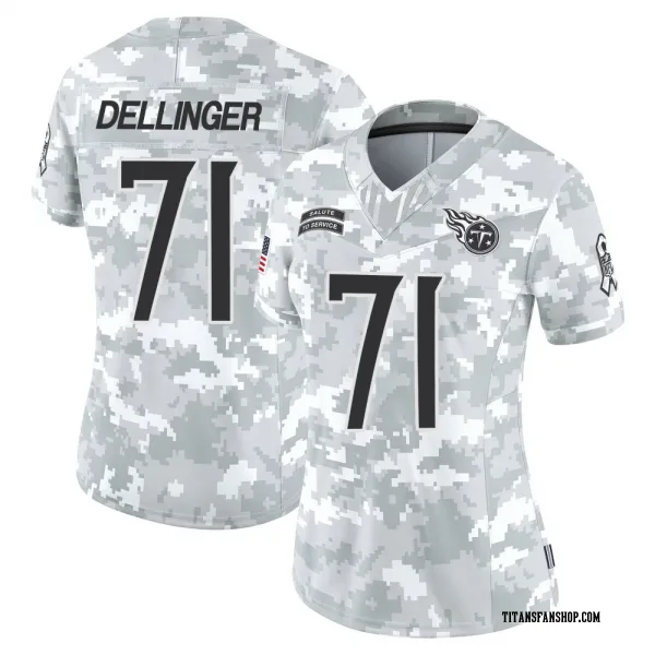Women's Garrett Dellinger Tennessee Titans Limited Arctic Camo 2024 Salute to Service Jersey