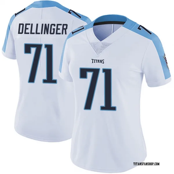 Women's Garrett Dellinger Tennessee Titans Limited White Vapor Untouchable Jersey