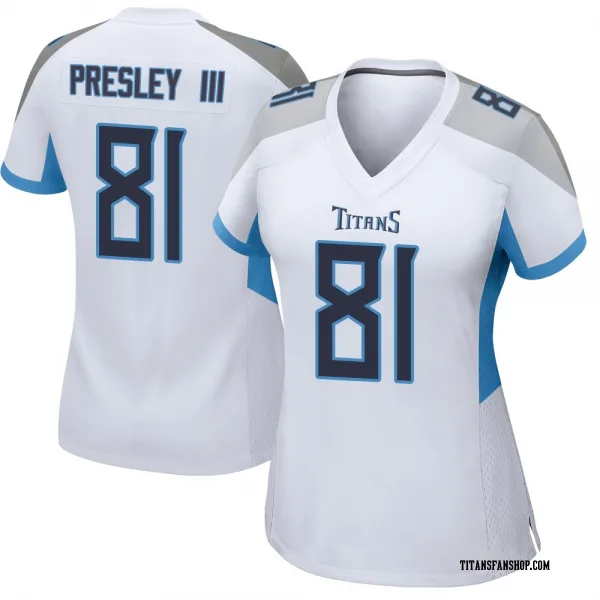 Women's Hal Presley III Tennessee Titans Game White Jersey