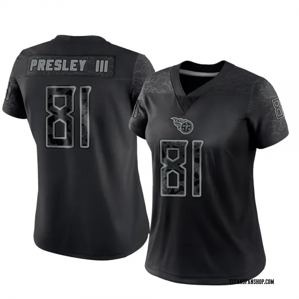 Women's Hal Presley III Tennessee Titans Limited Black Reflective Jersey