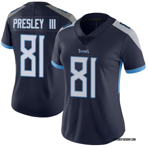 Women's Hal Presley III Tennessee Titans Limited Navy Vapor Untouchable Jersey