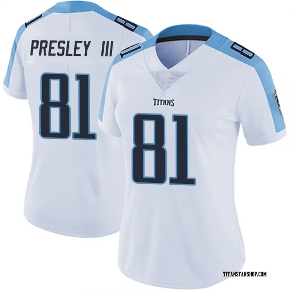 Women's Hal Presley III Tennessee Titans Limited White Vapor Untouchable Jersey