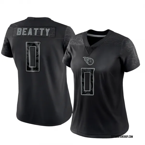 Women's Hank Beatty Tennessee Titans Limited Black Reflective Jersey
