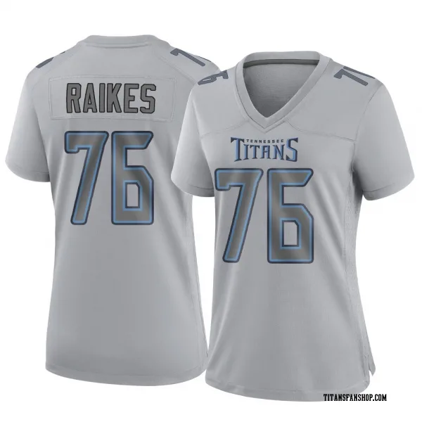 Women's Isaiah Raikes Tennessee Titans Game Gray Atmosphere Fashion Jersey