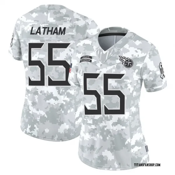 Women's JC Latham Tennessee Titans Limited Arctic Camo 2024 Salute to Service Jersey