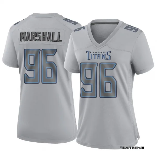 Women's Jackie Marshall Tennessee Titans Game Gray Atmosphere Fashion Jersey
