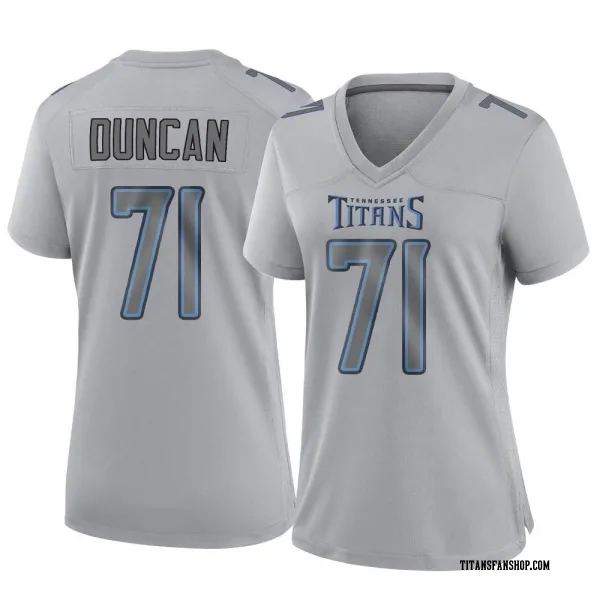 Women's Jaelyn Duncan Tennessee Titans Game Gray Atmosphere Fashion Jersey