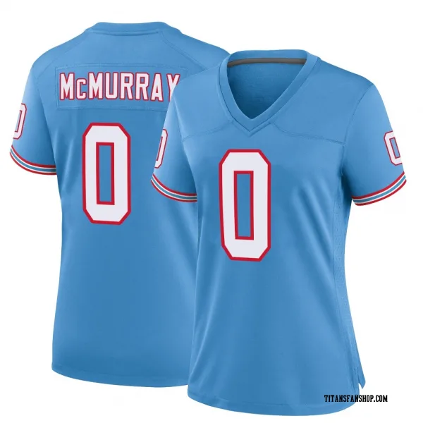 Women's Jalen McMurray Tennessee Titans Game Light Blue Oilers Throwback Alternate Jersey
