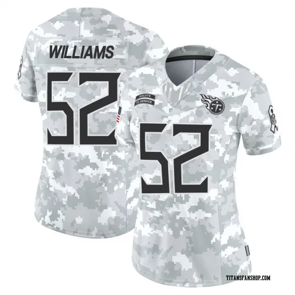 Women's James Williams Tennessee Titans Limited Arctic Camo 2024 Salute to Service Jersey