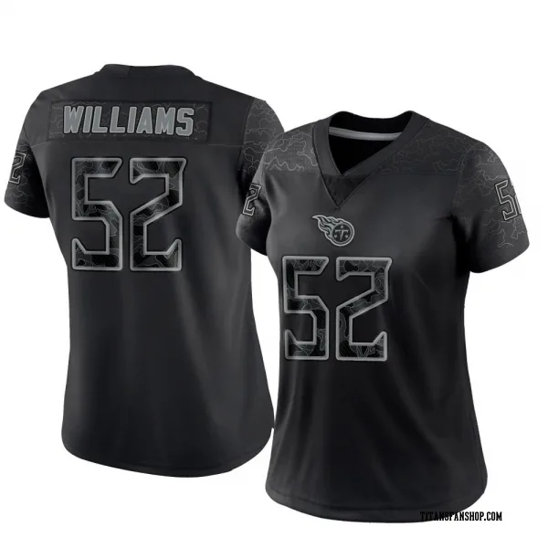 Women's James Williams Tennessee Titans Limited Black Reflective Jersey