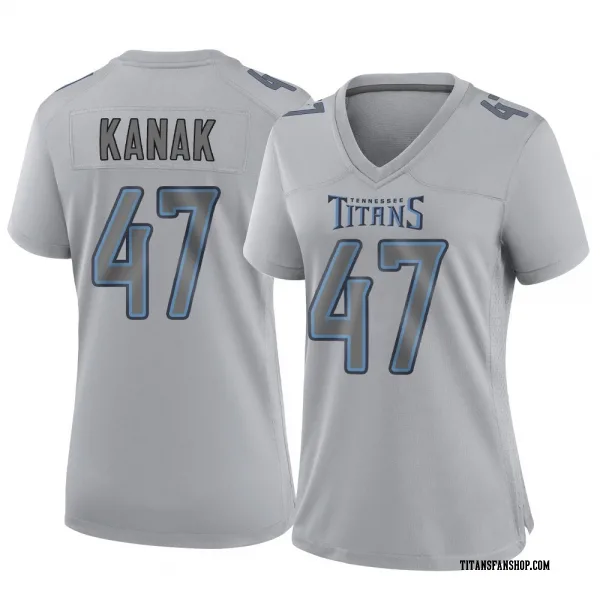 Women's Jaren Kanak Tennessee Titans Game Gray Atmosphere Fashion Jersey