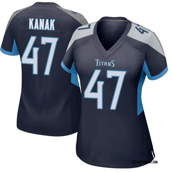 Women's Jaren Kanak Tennessee Titans Game Navy Jersey