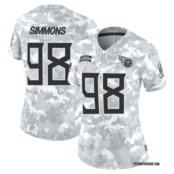 Women's Jeffery Simmons Tennessee Titans Limited Arctic Camo 2024 Salute to Service Jersey
