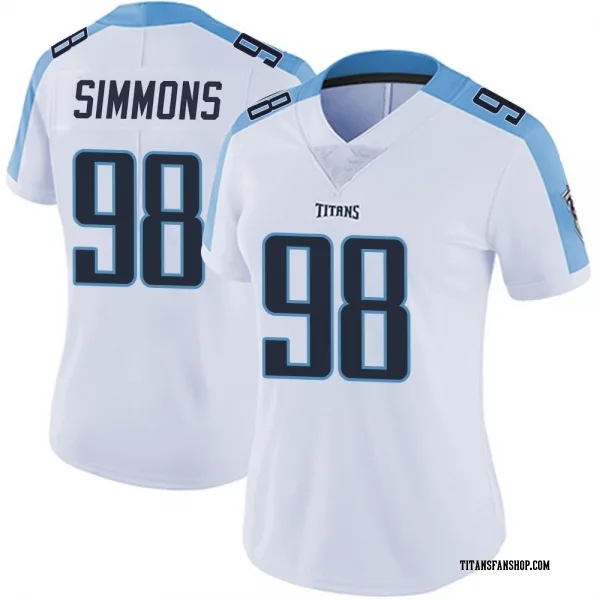 Women's Jeffery Simmons Tennessee Titans Limited White Vapor Untouchable Jersey