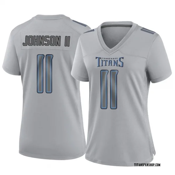 Women's Jermaine Johnson II Tennessee Titans Game Gray Atmosphere Fashion Jersey