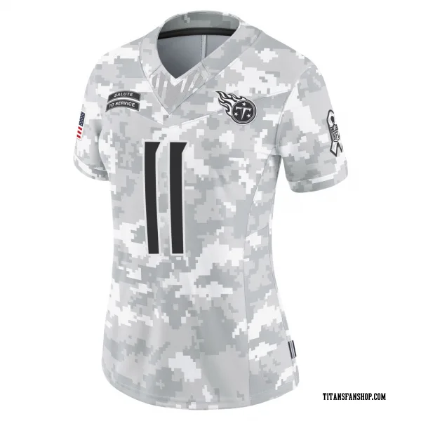 Women's Jermaine Johnson II Tennessee Titans Limited Arctic Camo 2024 Salute to Service Jersey