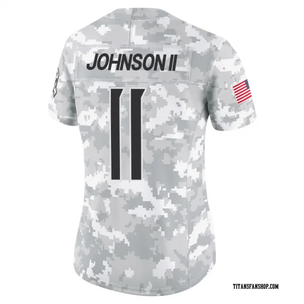 Women's Jermaine Johnson II Tennessee Titans Limited Arctic Camo 2024 Salute to Service Jersey