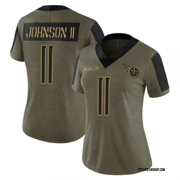 Women's Jermaine Johnson II Tennessee Titans Limited Olive 2021 Salute To Service Jersey