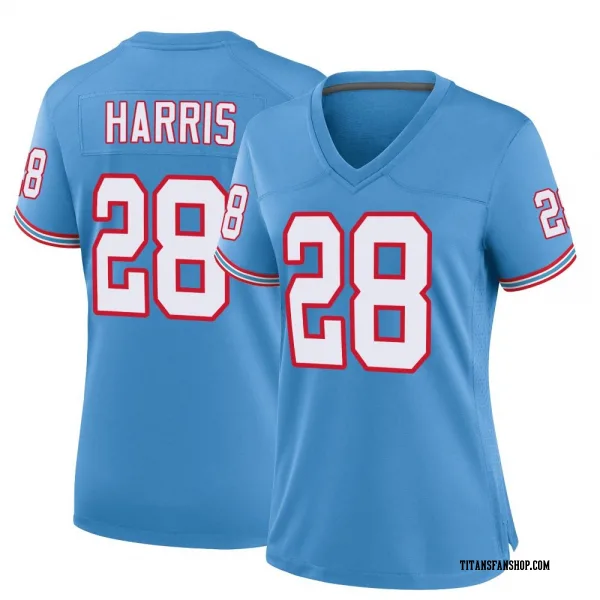 Women's Jermari Harris Tennessee Titans Game Light Blue Oilers Throwback Alternate Jersey