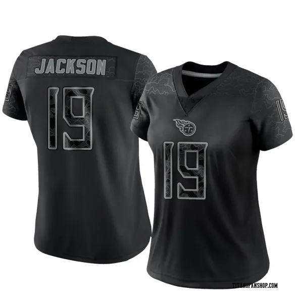 Women's Jha'Quan Jackson Tennessee Titans Limited Black Reflective Jersey