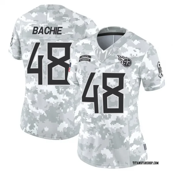 Women's Joe Bachie Tennessee Titans Limited Arctic Camo 2024 Salute to Service Jersey