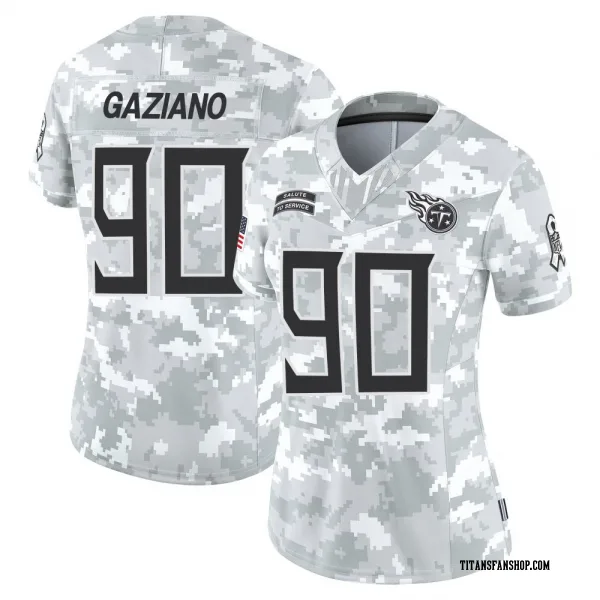 Women's Joe Gaziano Tennessee Titans Limited Arctic Camo 2024 Salute to Service Jersey