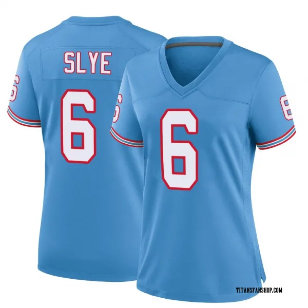 Women's Joey Slye Tennessee Titans Game Light Blue Oilers Throwback Alternate Jersey