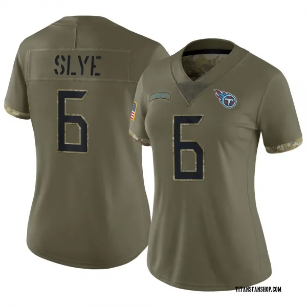 Women's Joey Slye Tennessee Titans Limited Olive 2022 Salute To Service Jersey
