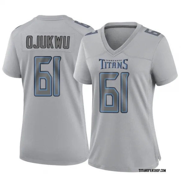 Women's John Ojukwu Tennessee Titans Game Gray Atmosphere Fashion Jersey