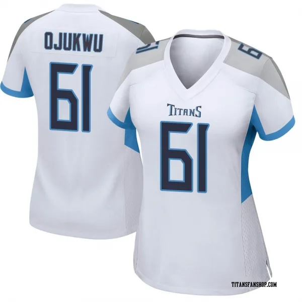 Women's John Ojukwu Tennessee Titans Game White Jersey
