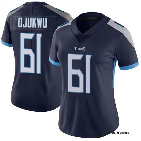 Women's John Ojukwu Tennessee Titans Limited Navy Vapor Untouchable Jersey