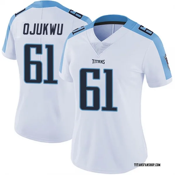 Women's John Ojukwu Tennessee Titans Limited White Vapor Untouchable Jersey