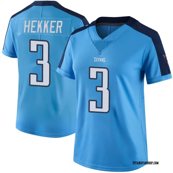 Women's Johnny Hekker Tennessee Titans Limited Light Blue Color Rush Jersey