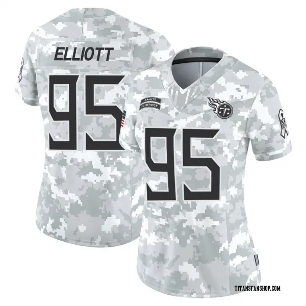 Women's Jordan Elliott Tennessee Titans Limited Arctic Camo 2024 Salute to Service Jersey