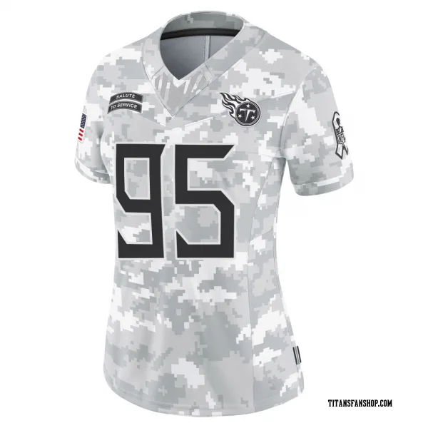 Women's Jordan Elliott Tennessee Titans Limited Arctic Camo 2024 Salute to Service Jersey