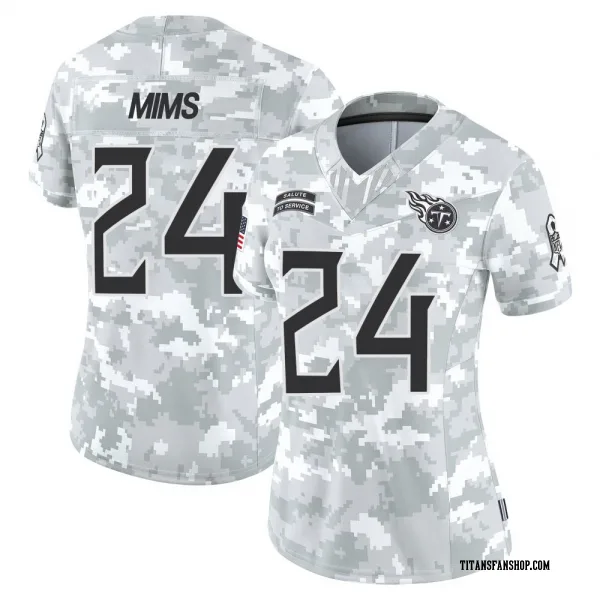 Women's Jordan Mims Tennessee Titans Limited Arctic Camo 2024 Salute to Service Jersey