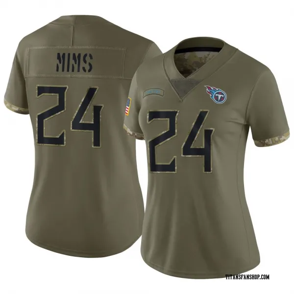 Women's Jordan Mims Tennessee Titans Limited Olive 2022 Salute To Service Jersey