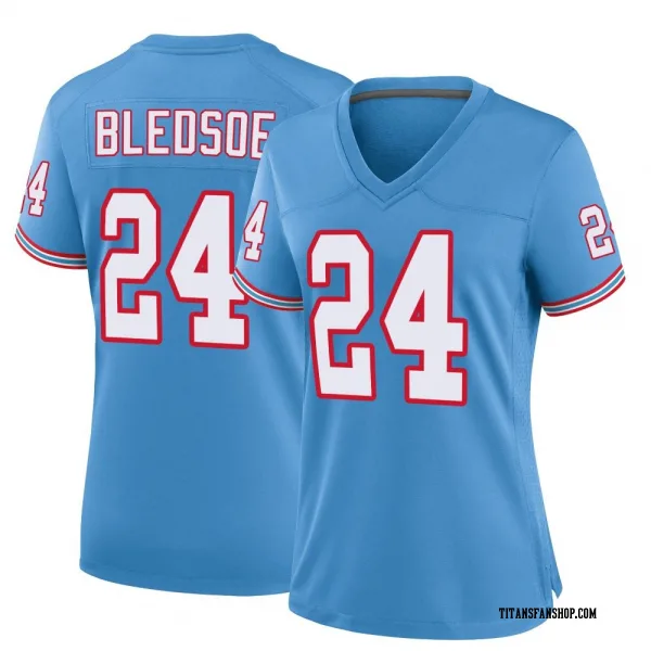 Women's Joshuah Bledsoe Tennessee Titans Game Light Blue Oilers Throwback Alternate Jersey