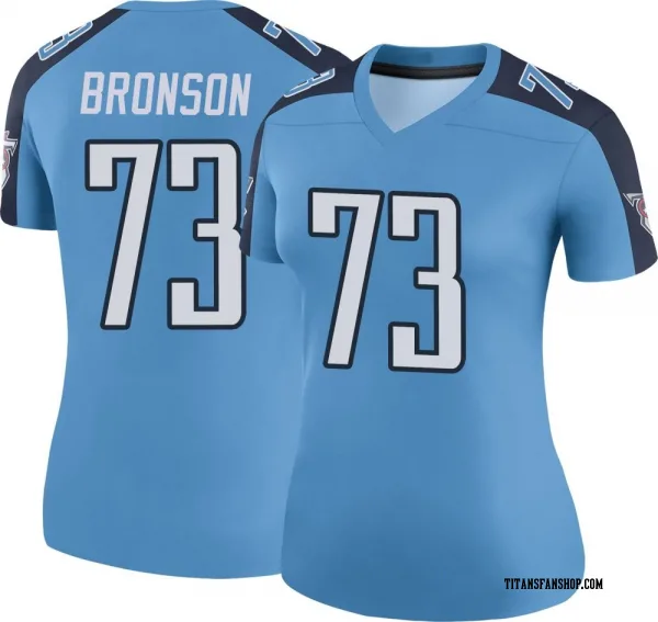 Women's Josiah Bronson Tennessee Titans Legend Light Blue Color Rush Jersey