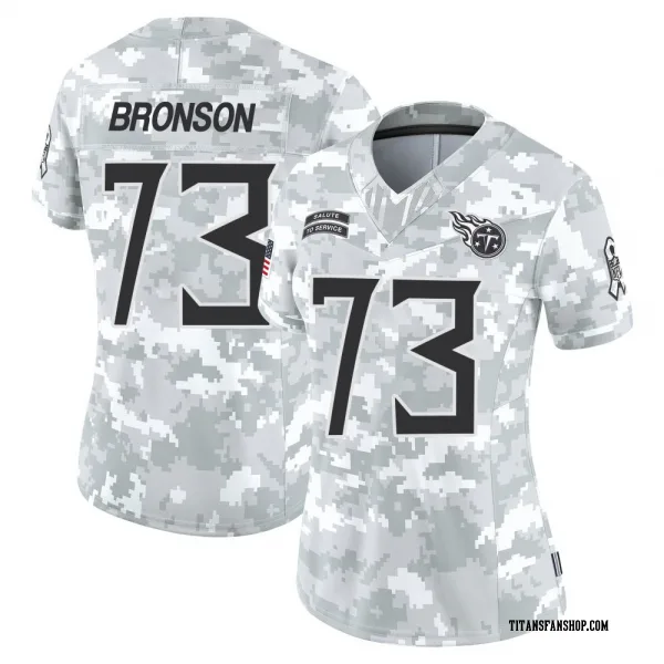 Women's Josiah Bronson Tennessee Titans Limited Arctic Camo 2024 Salute to Service Jersey