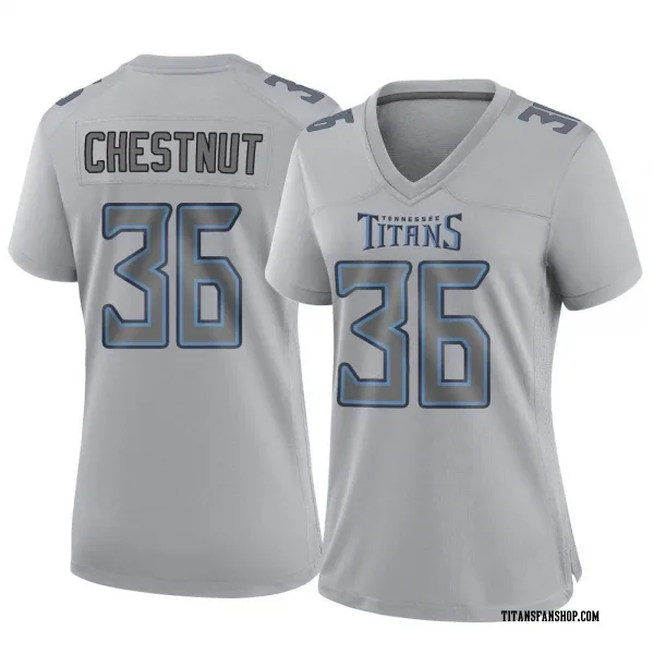 Women's Julius Chestnut Tennessee Titans Game Gray Atmosphere Fashion Jersey